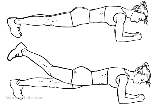 Prancha com elevação de perna - Prancha e variações: um dos melhores exercícios para o core